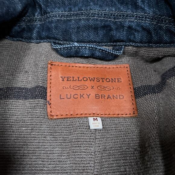 Lucky Brand x Yellowstone Denim Chore Sz Medium Jacket Lined Limited Edition - Picture 3 of 12